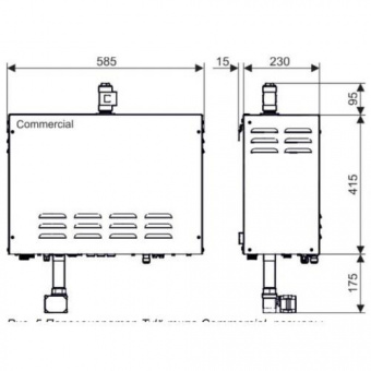 Парогенератор TYLO Commercial 9kW 3x400V+N,1/3x230V