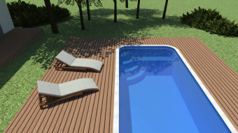 Полипропиленовый бассейн Анкона Dali с римской лестницей